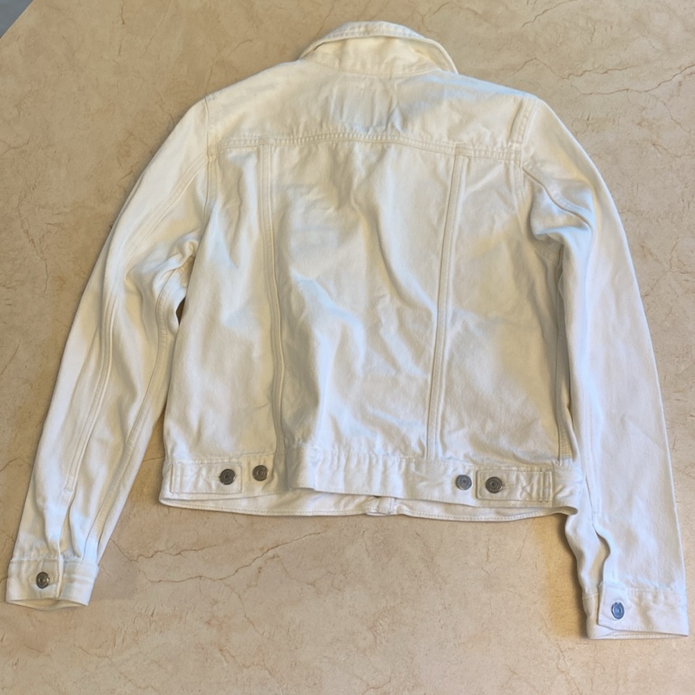 Levi's White Trucker Jean Jacket - Picture 6 of 16
